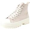 Calvin Klein Donna Sneakers Hybrid Laceup Suede Profilo Medio, Avorio (Eggshell/Creamy White), 36