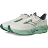 Mizuno Sneaker da Uomo Wave Rider 29, Bianco/Verde Bistro, 42 EU