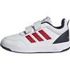 adidas Unisex - Bambini e Ragazzi Tensaur Sport 3.0 Hook And Loop Kids Shoes, Ftwr White/Collegiate Red/Collegiate Navy, 28 EU