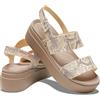 Crocs Donna Brooklyn Snake Low Wedge Sandalo, Vanilla/Multi, 42/43 EU