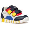 Geox B IUPIDOO BOY C - Scarpe da ginnastica Bambino, White/Navy,