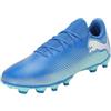 PUMA Future 7 Play Fg/Ag, Soccer Shoe Unisex - Adulto, Hyperlink Blue Mint Puma White, 44.5 EU