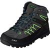 CMP MOON MID TREKKING SHOES WP, Scarpe da Trekking Uomo, Grey-Verde Fluo, 42 EU