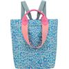 Fritzi aus Preussen Fritzi Ju Leo Zaino in nylon da donna Festival City vegan Leoprint ultra leggero cinghie regolabili 38 x 30 x 17 cm - rosa, verde, viola, beige, verde