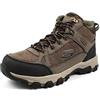 Skechers Selmen Melano, Stivali da escursionismo Uomo, Pelle Di Cioccolato W Mesh, 42 EU