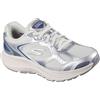 Skechers Go Run Consistent 2.0 Volt Sneaker Donna, Argento Pelle Navy Trim, 39 EU