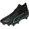 PUMA Ultra 6 Match+ FG/AG - Scarpa da Calcio Unisex, Colore: Nero/Verde Chiaro, Taglia 44, Puma Nero Fizzy Verde Chiaro Terreno, 46.5 EU