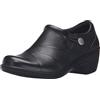 Clarks Channing Ann, Mocassino Slip-On Donna, Pelle Nera, 42.5 EU