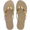Havaianas - You Metallic, Sandali Comodi, Eleganti E Versatili, Cinturini Sottili Con Finitura Metallizzata, Tacco Piccolo, Donna