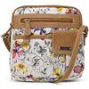MultiSac North South Mini Zip Around Crossbody Bag Cross Body, da donna, taglia unica, Vienna Floreale/Nocciola, Taglia unica