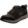 Skechers Escape Plan, Scarpe da Escursionismo Uomo, Verde Olive Leather Mesh Black Trim Olbk, 42 EU