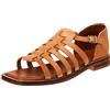 CA'SHOTT A/S Casmary-Sandalo con Tacco Chiuso, in Pelle vegetale, Piatti Donna, Cognac, 39 EU