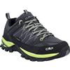 CMP Rigel Low Trekking Shoes Wp, Scarpe da trekking Uomo, Antracite-Limegreen, 41 EU
