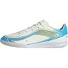 adidas Unisex - Bambini e Ragazzi F50 Messi Club Indoor Football Kids Shoes, Ivory/Semi Blue Burst/Icey Blue, 36 EU