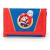 Franco Cosimo Panini SUPER MARIO - Portafoglio Ufficiale Super Mario, con Chiusura a Strappo, Scomparti per Banconote e Card, Tasca Posteriore con Zip, Idea Regalo Bambini, 13x8,5 cm Chiuso, 13x24 cm Aperto