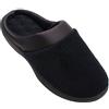 Isotoner Pantofole da donna in spugna e raso, con imbottitura in memory foam, per interni ed esterni, comodi sandali piatti, Nero, 9.5-10