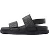 CA'SHOTT A/S Caskimmi-Sandali in Pelle con Velcro, Piatti Donna, Nero, 41 EU