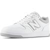 NEW BALANCE BB480LGM 480 Uomo, White EU 37