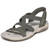 Skechers Donna Reggae Slim Stretch Flex Slip-In ALLENATRICE, Olive Knit Gore, 38 EU
