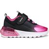 Geox J Activart Illuminus, Scarpe da Ginnastica, Nero Fucsia, 29 EU