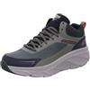 Skechers D'lux Walker 2.0SCARPE Uomo, Pelle di Mucca Verde Oliva Mesh TPU Arancione Trim, 47.5 EU
