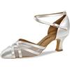 Diamant Scarpe da Sposa Donna 147-068-092-Y - Raso Bianco - Regolare - 5 cm Latino - Taglia: UK 9,5