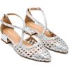 GIOSEPPO Ballerine Pelle Intrecciata BRILLION, argento, 40 EU