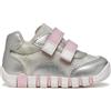 Geox B Lupidoo Girl A, Scarpe Primi Passi Bimba 0-24, Silver Pink, 23 EU