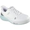 Skechers Snoop Sizzle Toke Slip-in Sneaker da Uomo, Pelle Bianca con Finiture Blu Ghiaccio, 48.5 EU
