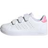 adidas Unisex - Bambini e Ragazzi Advantage Base 2.0 Children Shoes, Cloud White/Bliss Pink/Core Black, 34 EU