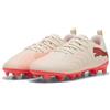 Puma Future 9 Play FG/AG JR Scarpe da Calcio, SUGARED Almond White-Ultra Red Black, 38 EU