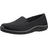 Skechers Women's Reggae Fest-Willows-Wide Loafer Flat, Black, 9 W US