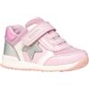 Geox B Rishon Girl A, Scarpe Primi Passi Bimba 0-24, Pink Silver B56, 18 EU