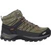 CMP Rigel Mid Trekking Shoes WP, Scarpe da Trekking Uomo, Olive Flame, 46 EU