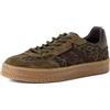 Tamaris Sneaker da Donna Low Flat, Verde (Olive Leopard), 42
