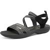 Jana Coshy Sandali da donna piatti con chiusura a strappo Sportivi, Nero (Black), 37 EU