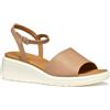 Geox D MELICONIA A, Sandalo con Zeppa Donna, Beige, 41 EU