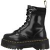 Dr. Martens DR MARTENS 10 Eye Boot, Anfibi Donna, Black Buttero & Black 100% Recycled da PK Mesh, 36 EU