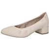 CAPRICE Comfort décolleté da Donna in Pelle con Tacco a Blocco, Crema (Cream Perlato), 40,5 EU