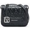 Armani Exchange A|X Women's Liz, Essential, all-over embossed logo Crossbody Black