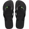 Havaianas Top Brasil Unisex - Adulto FlipFlop Black 33 EU