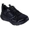 Skechers Edgeride Silver Eclipse Sneaker Donna, Rivestimento in Rete Nera Duraleather, 40 EU