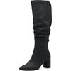 MARCO TOZZI Stivali Alti Donna con Tacco al Ginocchio Eleganti, Black, 36 EU