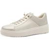 MARCO TOZZI Sneakers da Donna Piatte con Lacci Eleganti, Dune Met Comb, 41 EU Larga