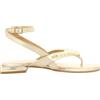 GIOSEPPO Sandalo Gioiello, Flat Sandal Donna, Platino, 37 EU, Platino, 37 EU