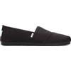 TOMS Alpargata Wide, Mocassino Basso Donna, Black/Black Wide Recycled Cotton Canvas, 45 EU Larga