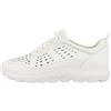 Geox Girl's D Spherica Sneaker, Bianco, 6 UK