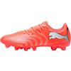PUMA Scarpe da Calcio Future 9 Play FG/AG Wn, Rosso Brillante, Bianco, Nero, Argento, Numero 40, Glowing Red PUMA White PUMA Black PUMA Silver, 40.5 EU