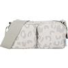 Fritzi aus Preussen Fritzi Donny Cross Long Leo Sand Borsa a Tracolla Donna Canvas Crossbody Mix Cotone Stampa Leopardata Città Festival 2 Scomparti con Cerniera Tracolla Regolabile Leggera 12 x 26 x 9 cm, Beige