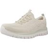 Skechers da Donna, Duraleather Lavorato a Maglia Bianco Sporco, 41 EU